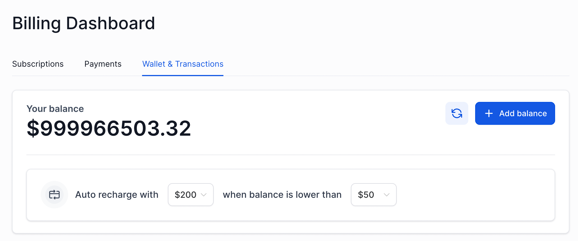 Auto-recharge example 2