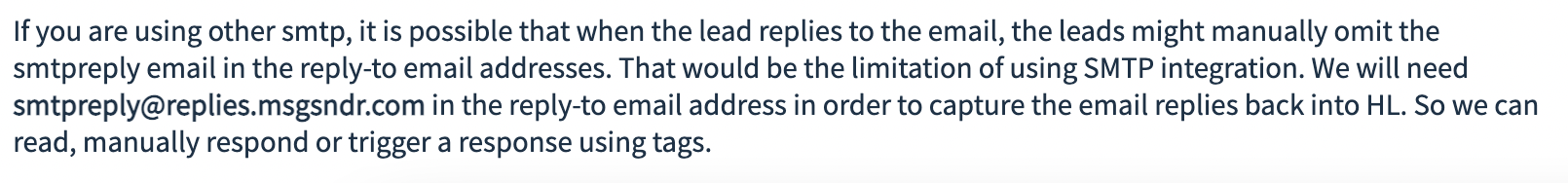 SMTP provider reference screenshot