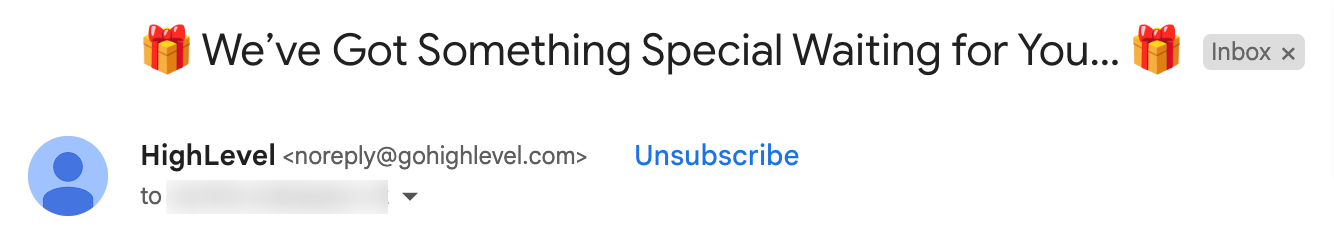 One-click unsubscribe option shown in the Gmail interface