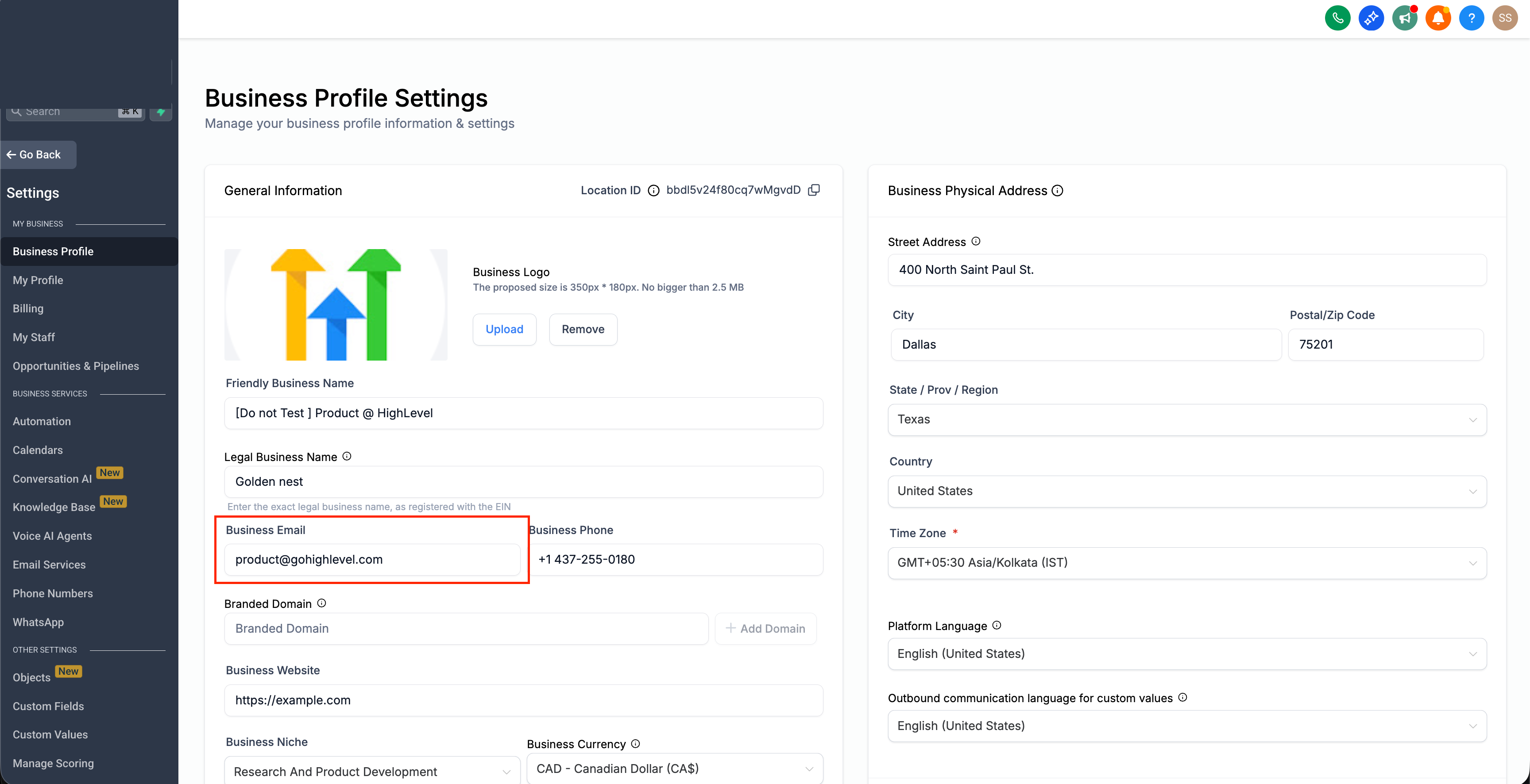Business email used as sender for unassigned leads when Mailgun or LC Email is active