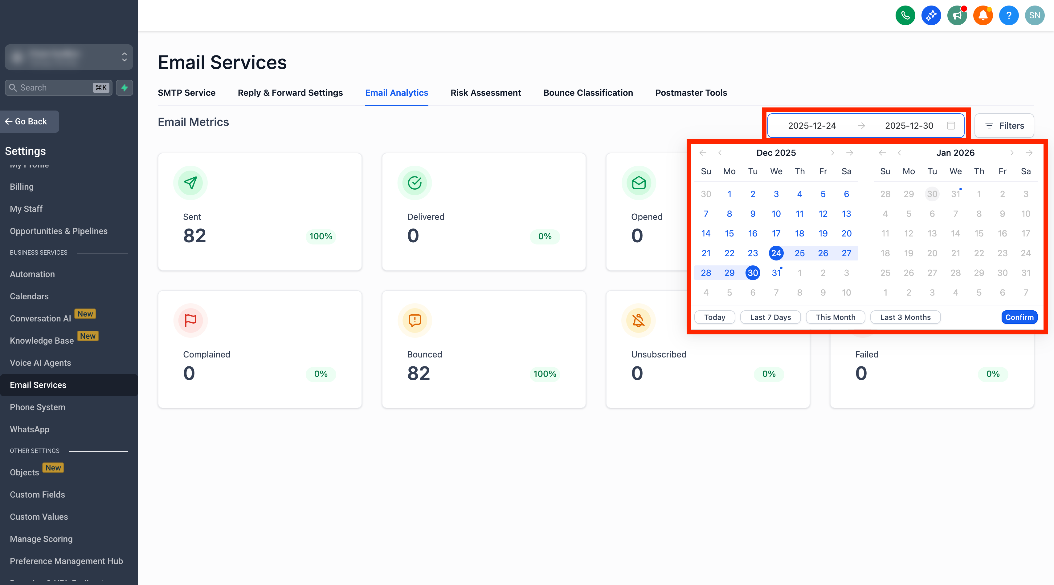Date Range picker
