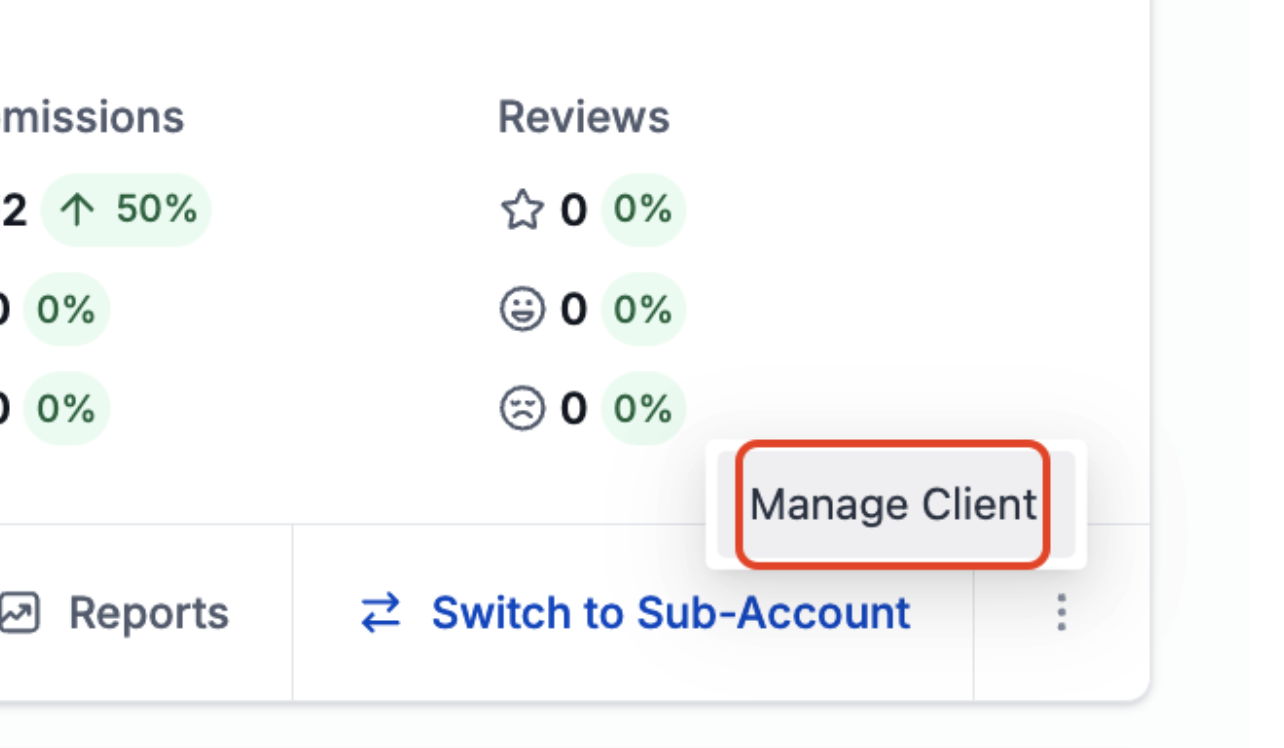 Manage Client screenshot