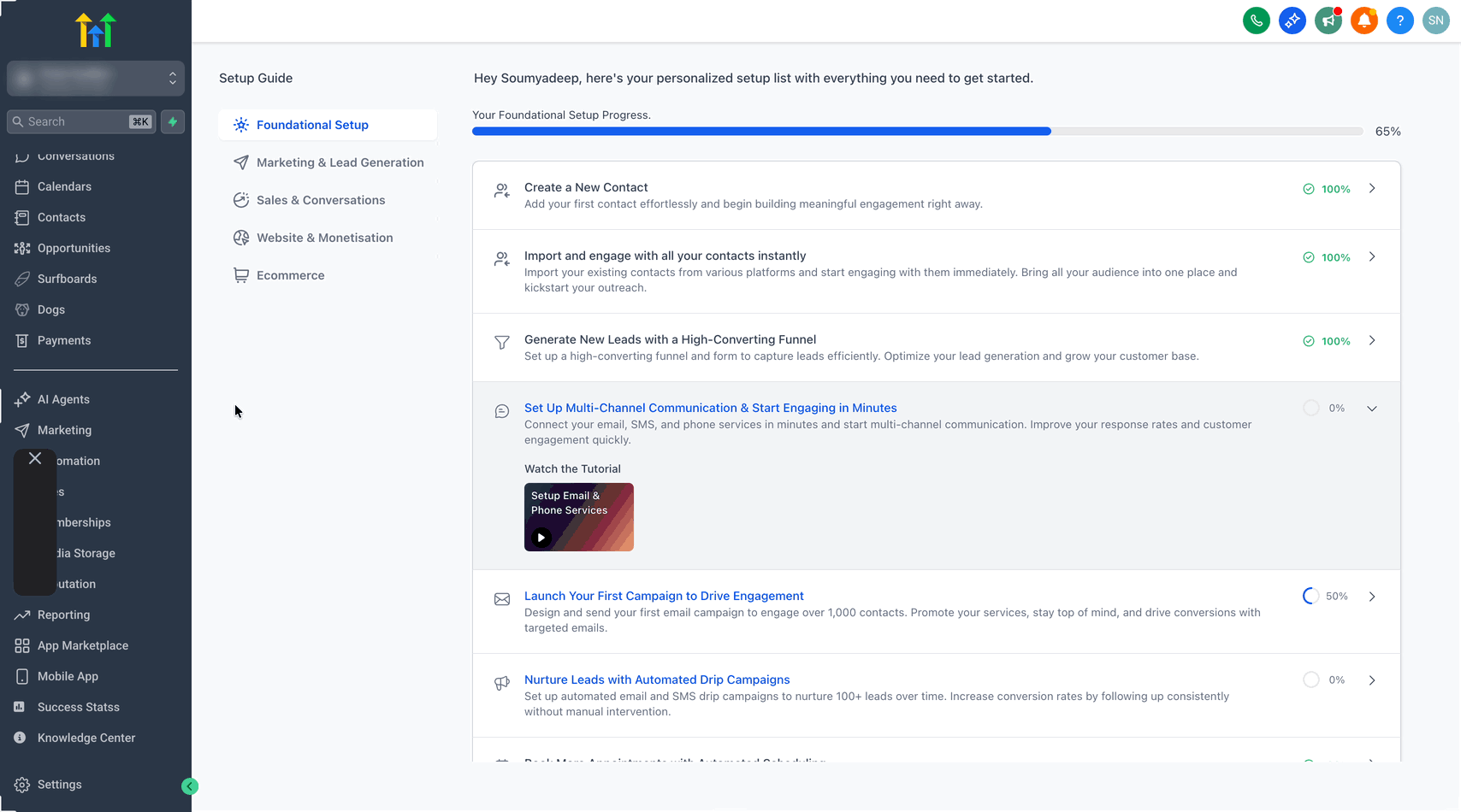 Navigate to Email Analytics