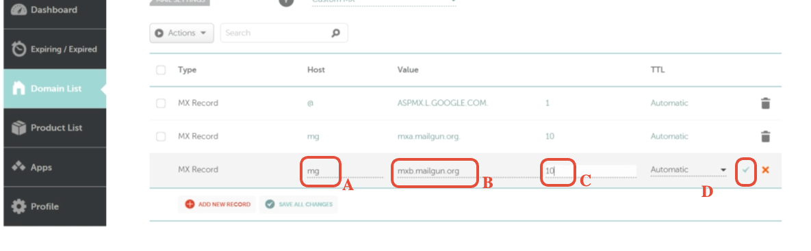 Second MX record saved in Namecheap