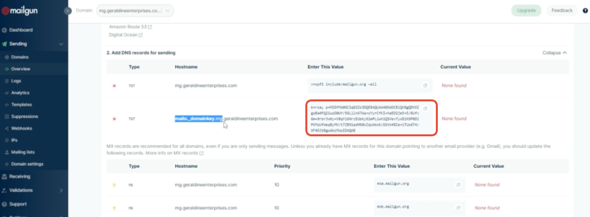 Second TXT record value pasted into Namecheap