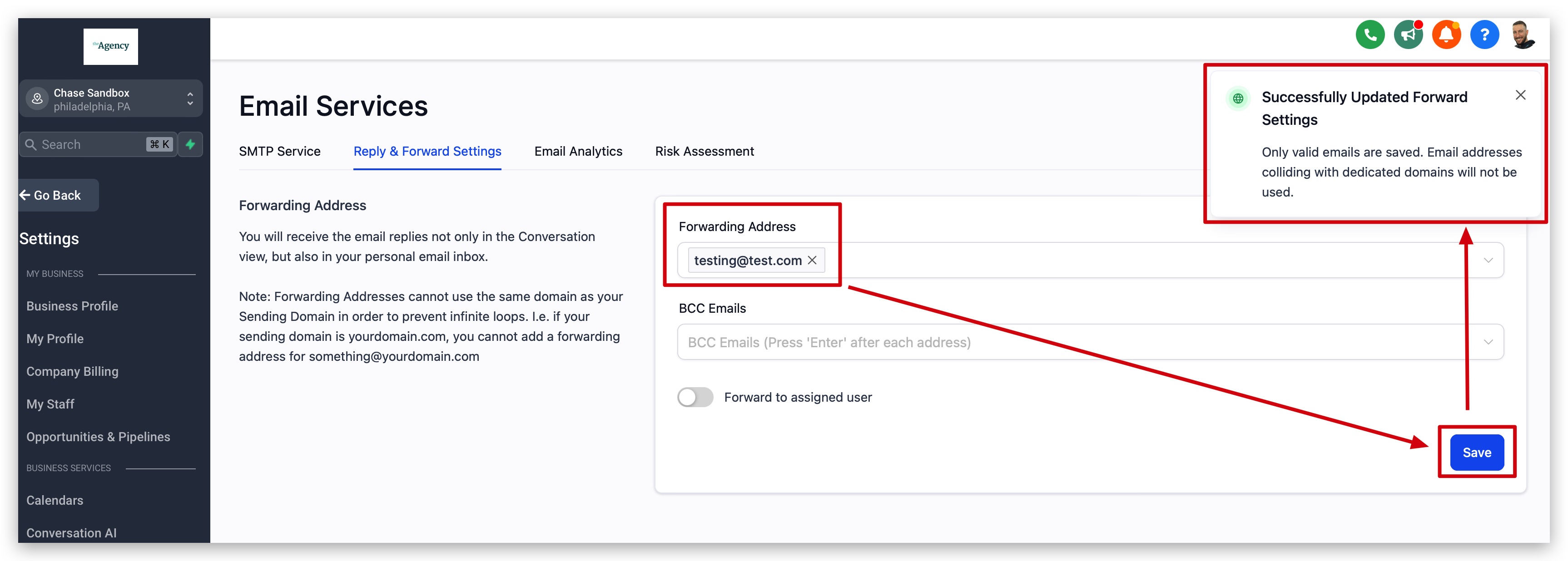 FAQ supporting screenshot