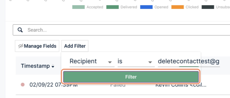 Filter button