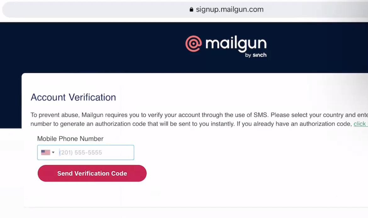 Mailgun email verification confirmation