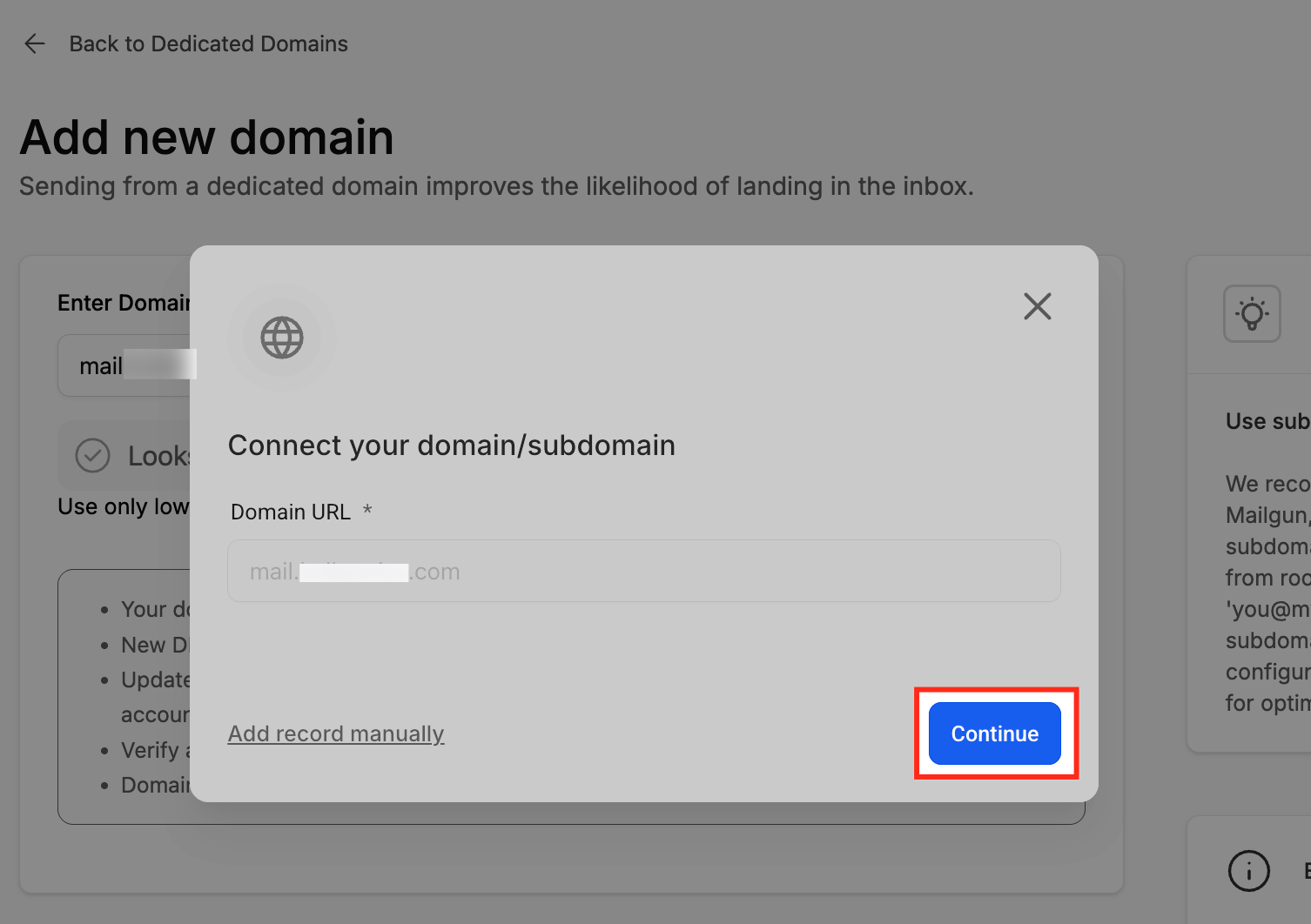Auto-configure DNS provider integration authorization screen